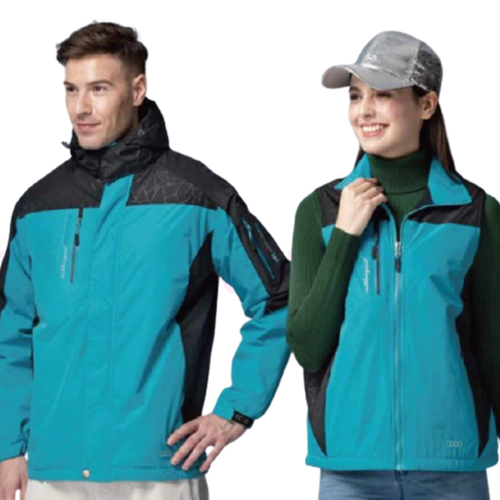 AU1117 防潑水透濕保暖外套-水藍(可組合)  |商品總覽|外套|鋪棉. 刷毛外套-現貨