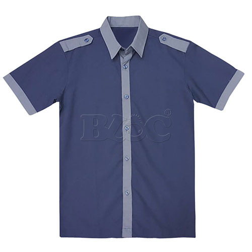 OF067 短袖工作襯衫(肩扣帶正門襟配色)  |商品總覽|襯衫/工作服|襯衫. 工作服