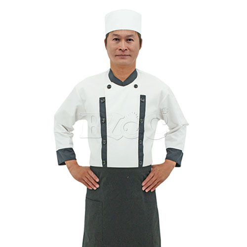 BC209剪接配色主廚服chefwear  |商品總覽|廚師服|現貨. 訂製