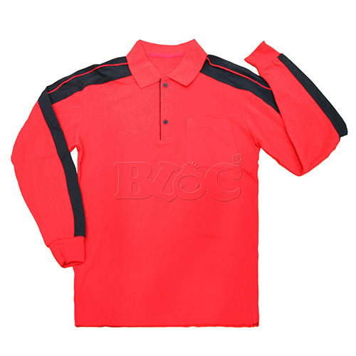 PL99005長袖剪接配色polo衫  |商品總覽|POLO衫|POLO素面.訂製